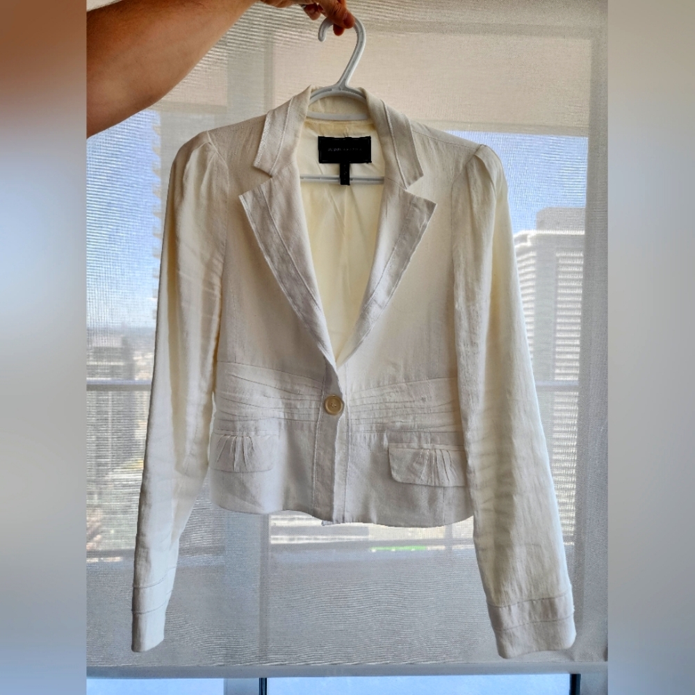 BCBG white blazer